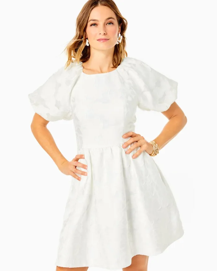 Dresses Women Lilly Pulitzer Knoxlie Dress Resort White Organza Bloom Jacquard Dresses Women Lilly Pulitzer Knoxlie Dress Resort White Organza Bloom Jacquard