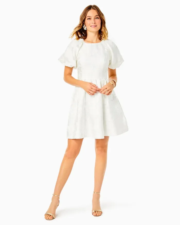 Dresses Women Lilly Pulitzer Knoxlie Dress Resort White Organza Bloom Jacquard Dresses Women Lilly Pulitzer Knoxlie Dress Resort White Organza Bloom Jacquard