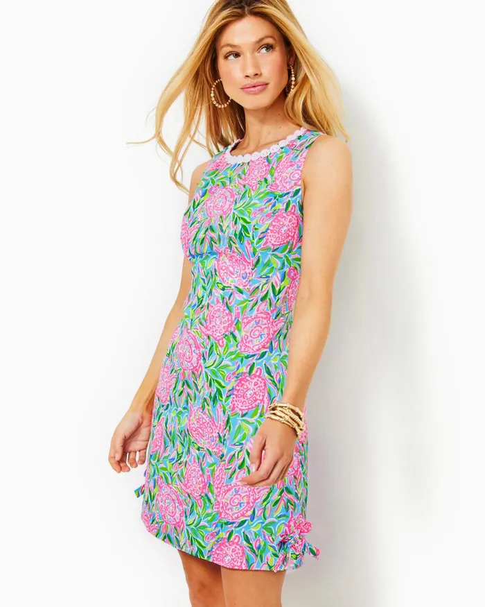 Dresses Women Lilly Pulitzer Mila Shift Dress Frenchie Blue Turtley In Love Dresses Women Lilly Pulitzer Mila Shift Dress Frenchie Blue Turtley In Love