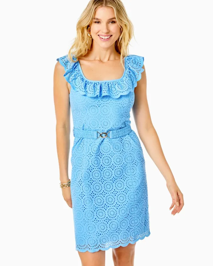 Dresses Women Lilly Pulitzer Ryann Shift Dress Frenchie Blue Kaleidoscope Eyelet Dresses Women Lilly Pulitzer Ryann Shift Dress Frenchie Blue Kaleidoscope Eyelet