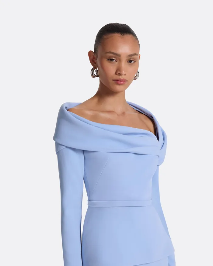 Dresses Women Safiyaa Andra Carolina Blue Long Dress Carolina Blue