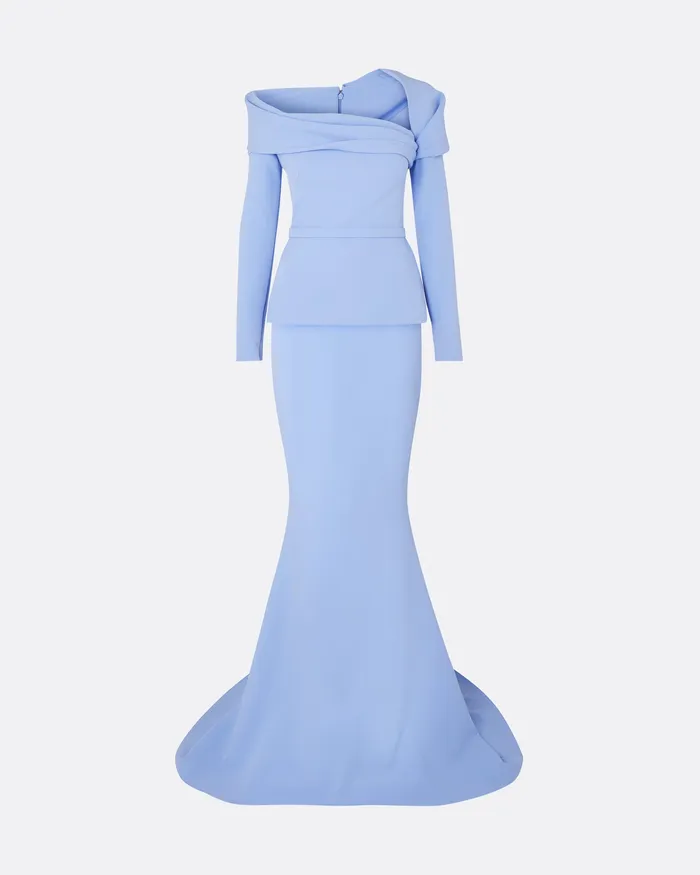 Dresses Women Safiyaa Andra Carolina Blue Long Dress Carolina Blue
