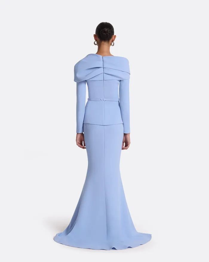 Dresses Women Safiyaa Andra Carolina Blue Long Dress Carolina Blue
