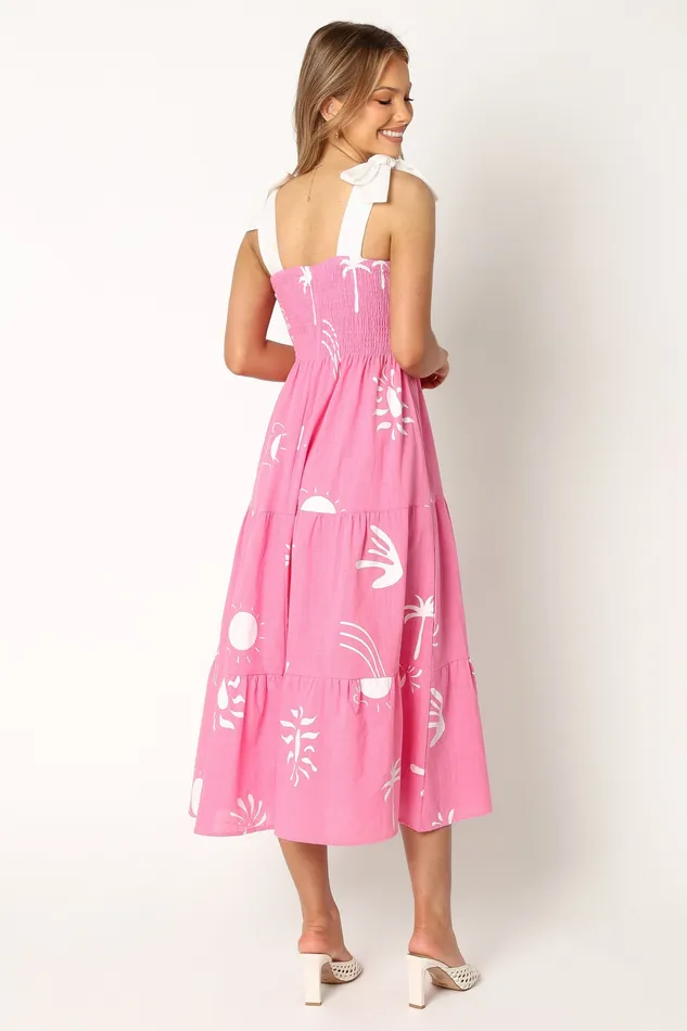 Dresses Women Sarelle Midi Dress 8211 Hot Pink Hot Pink petalandpup