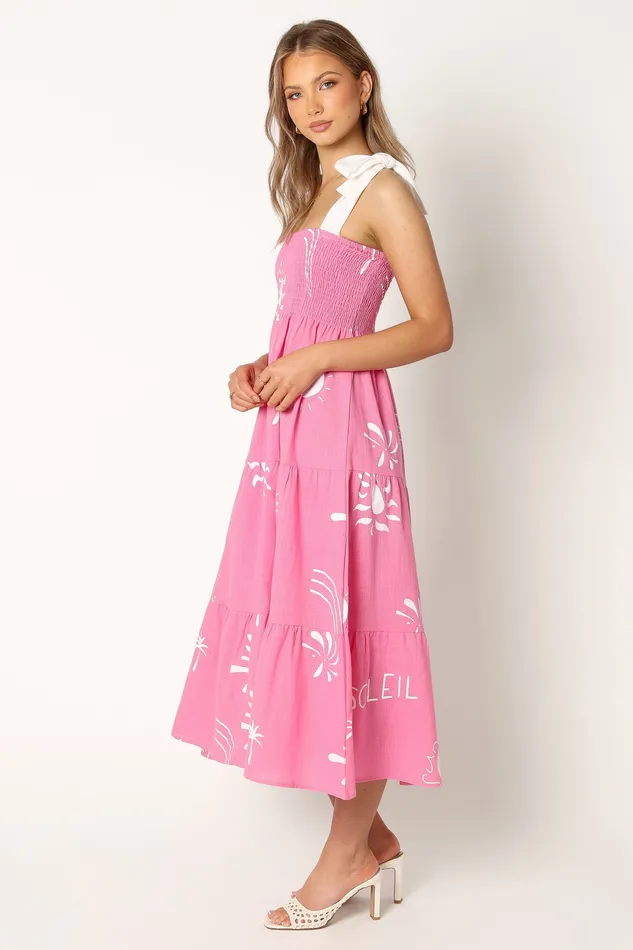 Dresses Women Sarelle Midi Dress 8211 Hot Pink Hot Pink petalandpup