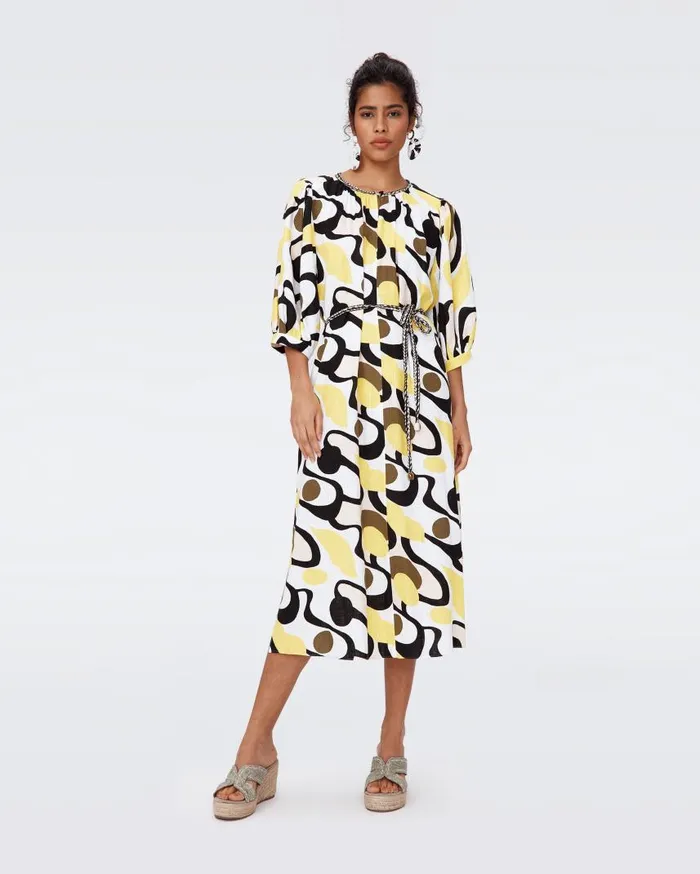 DVF Dresses Women Bambi Dress Mirage Yellow