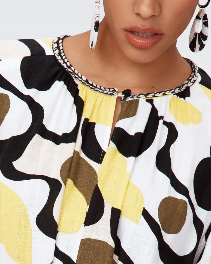 DVF Dresses Women Bambi Dress Mirage Yellow
