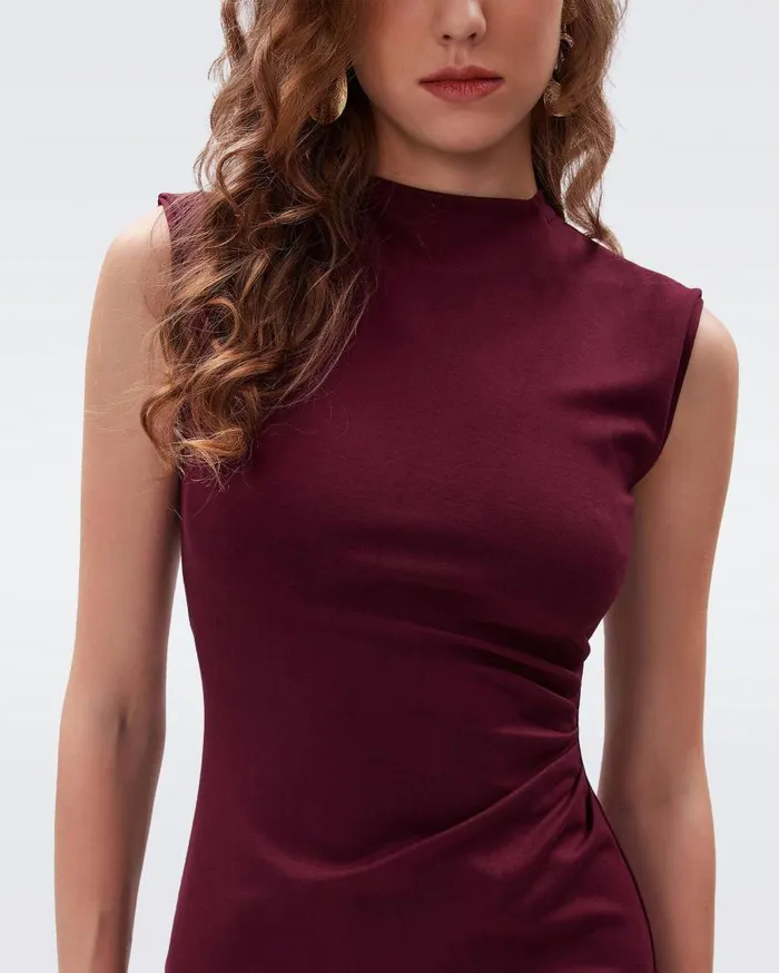 DVF Dresses Women Darrius Dress Wine Pink DVF Dresses Women Darrius Dress Wine Pink