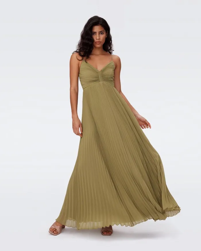 DVF Dresses Women Ima Dress Olive Green