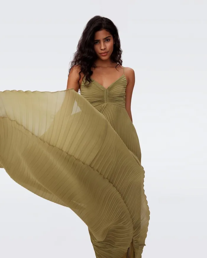 DVF Dresses Women Ima Dress Olive Green