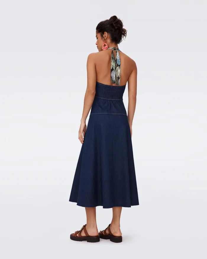 DVF Dresses Women Millena Denim Dress Denim Blue