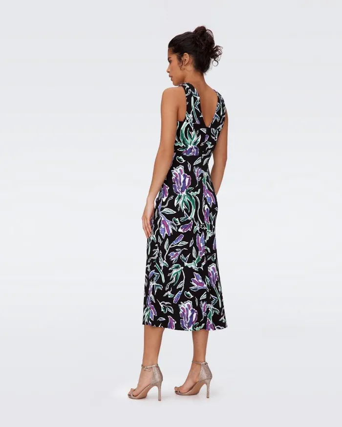 DVF Dresses Women Neely Dress Huge Tulip Fields Violet