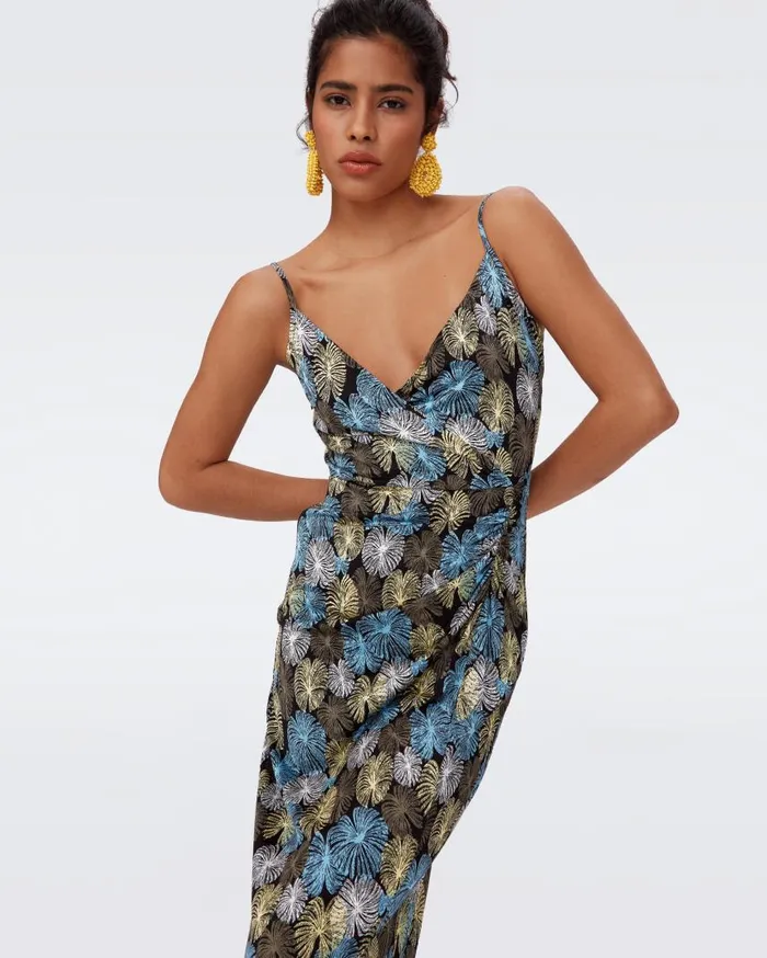 DVF Dresses Women Saavya Dress Tiny Fireworks Black
