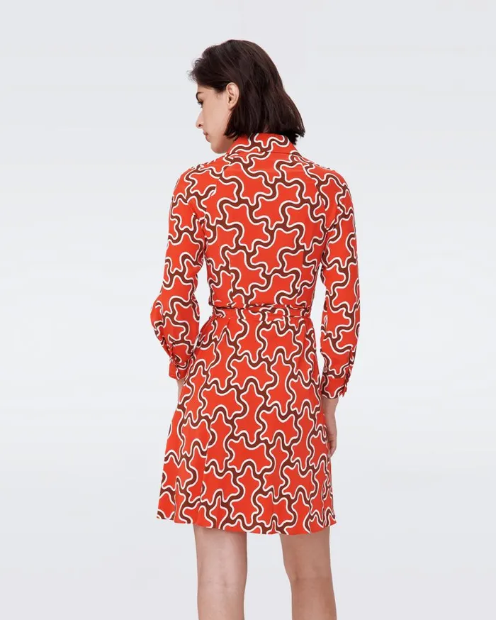 DVF Dresses Women Sophie Dress Tiny Cloud Patch Red
