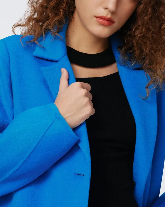 DVF Jackets and Coats Women Nene Wool Coat Bright Blue