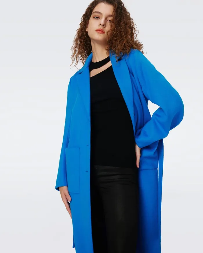 DVF Jackets and Coats Women Nene Wool Coat Bright Blue