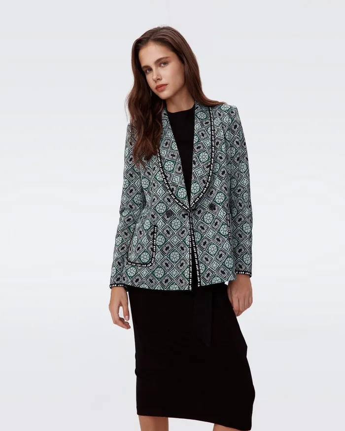 DVF Jackets and Coats Women Penelope Jacket Paper Cut Geo