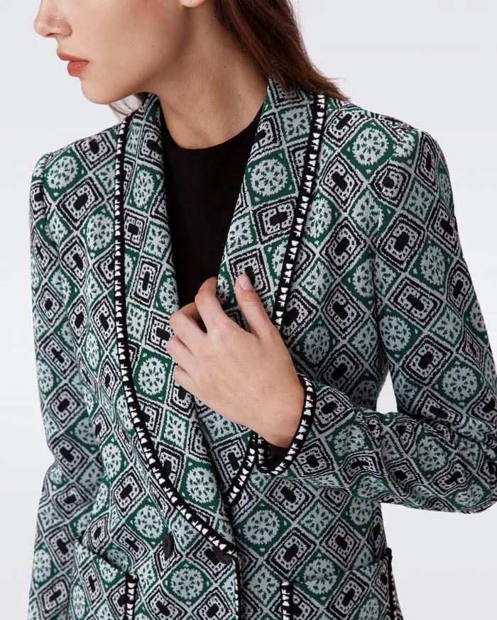 DVF Jackets and Coats Women Penelope Jacket Paper Cut Geo