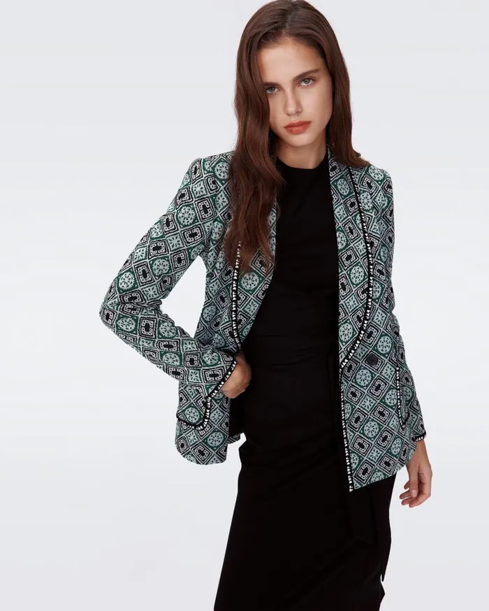 DVF Jackets and Coats Women Penelope Jacket Paper Cut Geo