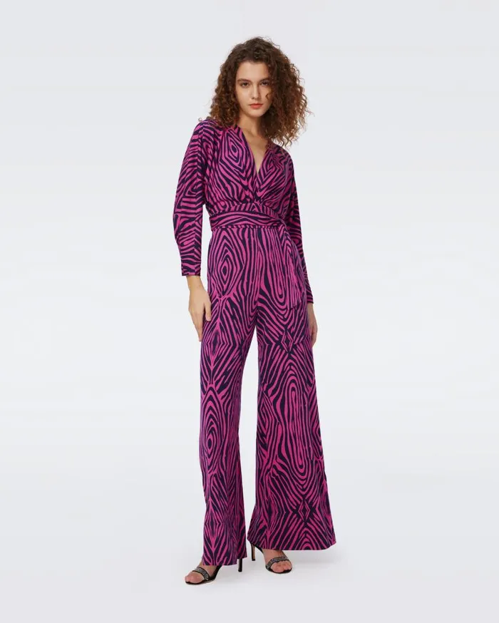 DVF Jumpsuits and Rompers Women Fanny Jumpsuit Zebra Indian Pink