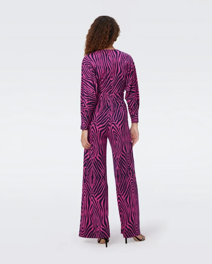 DVF Jumpsuits and Rompers Women Fanny Jumpsuit Zebra Indian Pink