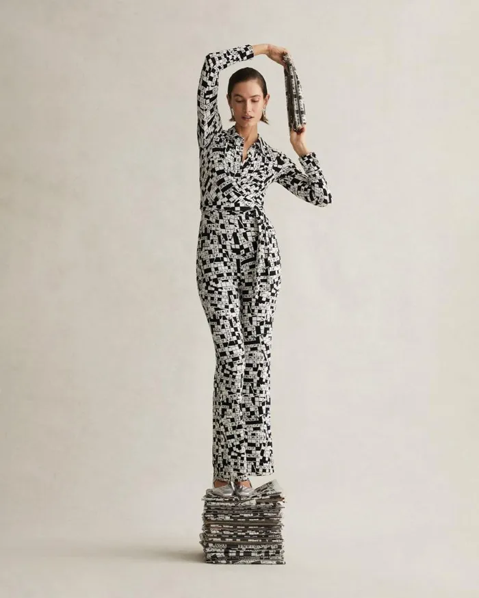 DVF Jumpsuits and Rompers Women Michelle Jumpsuit Tiny Dvf 50th Crossword Ivory
