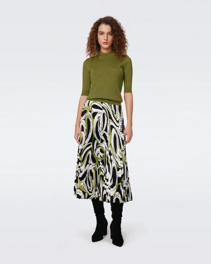 DVF Skirts Women Mykola Skirt Huge Cassette Tape Shadow Green