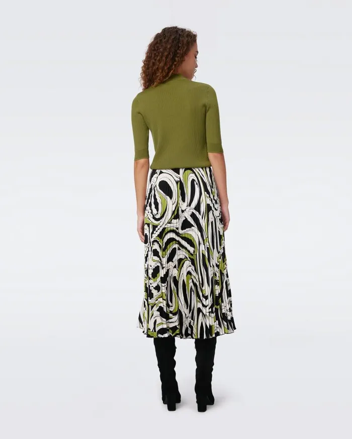 DVF Skirts Women Mykola Skirt Huge Cassette Tape Shadow Green