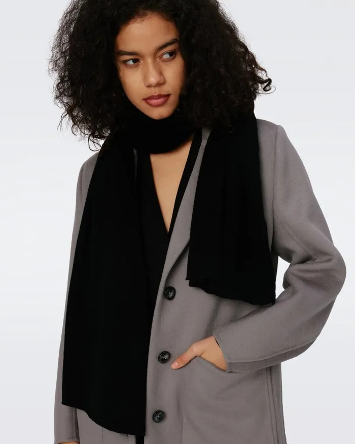 DVF Sweaters and Knits Women Cleo WoolCashmere Scarf Black DVF Sweaters and Knits Women Cleo WoolCashmere Scarf Black