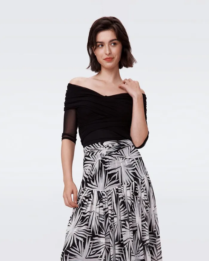 DVF Tops Women Alex Bodysuit Black