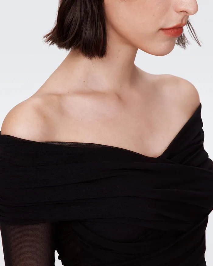 DVF Tops Women Alex Bodysuit Black