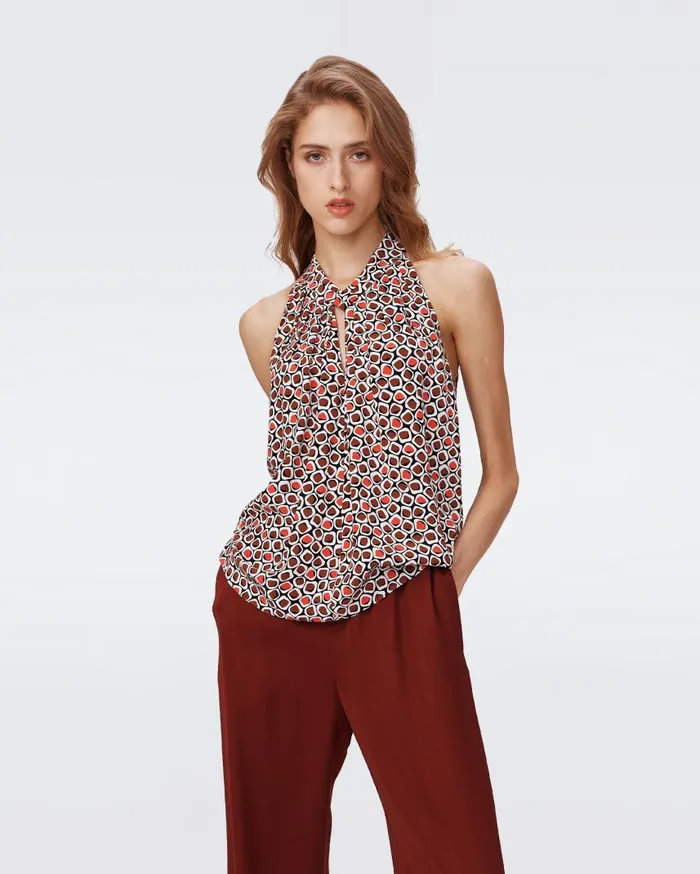 DVF Tops Women Ares Top Pebbles Red