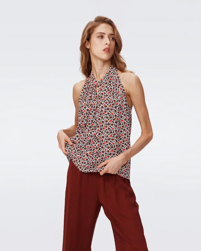 DVF Tops Women Ares Top Pebbles Red