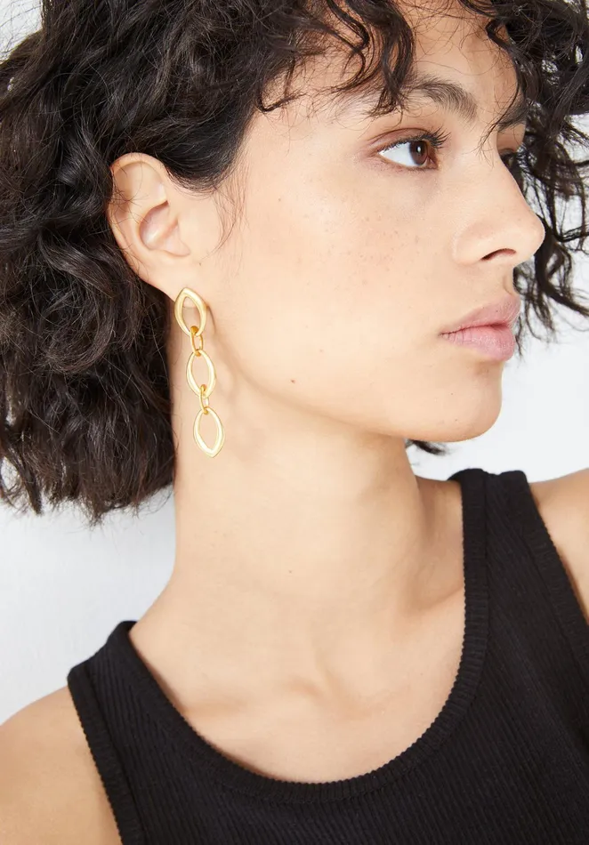 Earrings Women Hush Dia Chain Earrings Gold