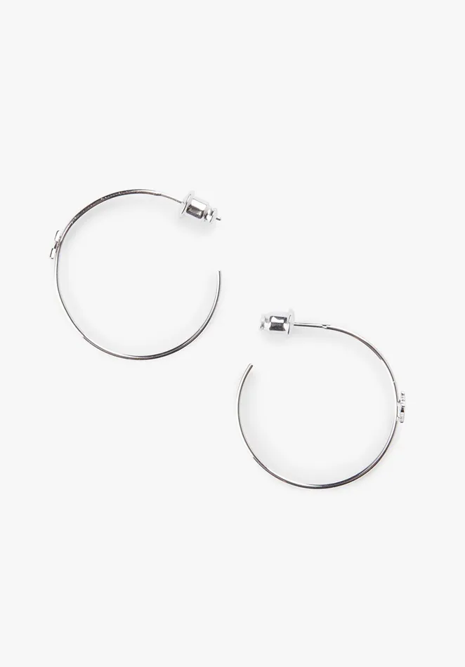Earrings Women Hush Isabella Star Hoop Earrings Silver