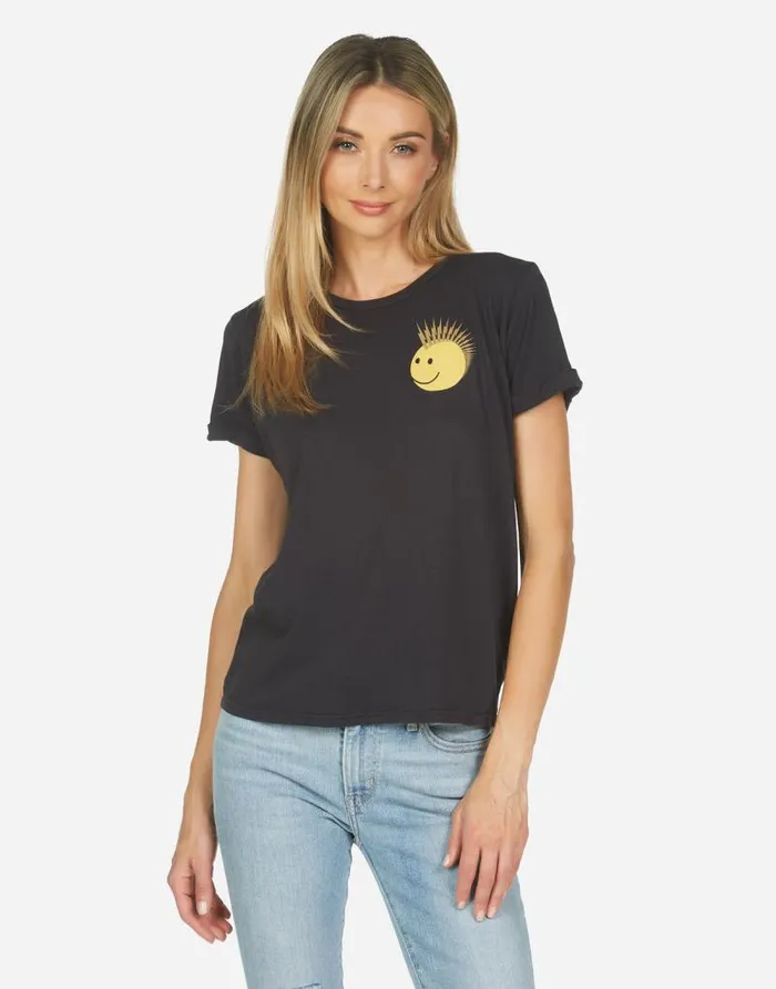 Edda Punk Happy Eye Onyx Women Lauren Moshi Short Sleeve