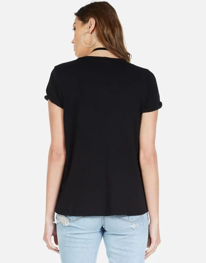 Edda Rainbow Smudge Lip White Women Lauren Moshi Short Sleeve
