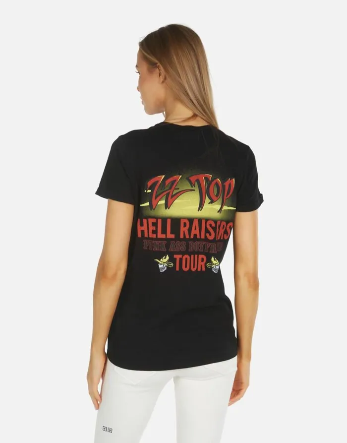 Edda ZZ Top Black Women Lauren Moshi Short Sleeve