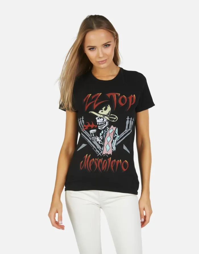 Edda ZZ Top Black Women Lauren Moshi Short Sleeve