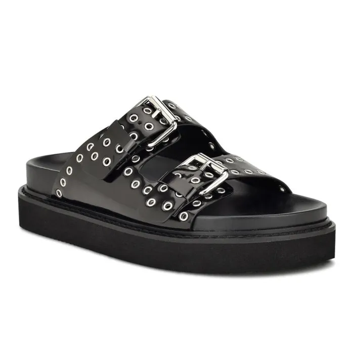 Eleny Buckle Slide Sandals Black Women Nine West Sandals Eleny Buckle Slide Sandals Black Women Nine West Sandals
