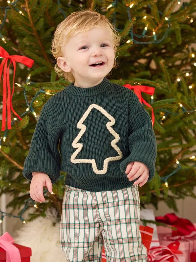 Embroidered Christmas Tree Sweater Spruce Boy Altar039d State Tops