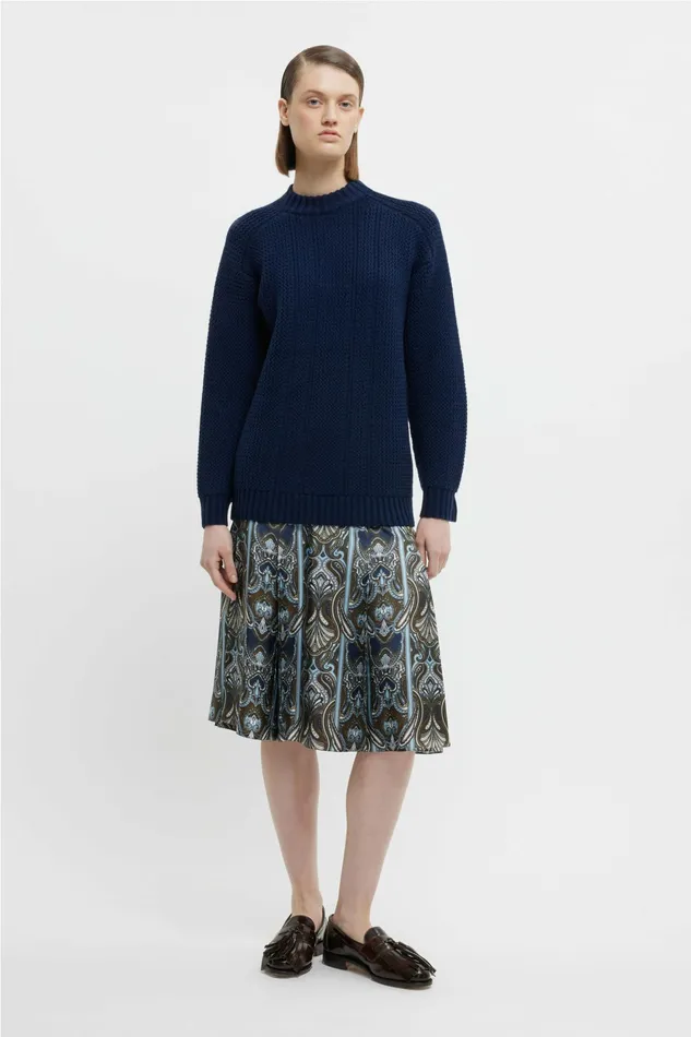 Emilia Wickstead Combey Knit In Navy Cashfeel Women Knitwear