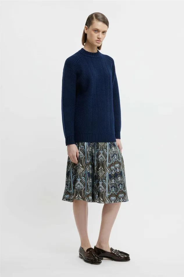 Emilia Wickstead Combey Knit In Navy Cashfeel Women Knitwear