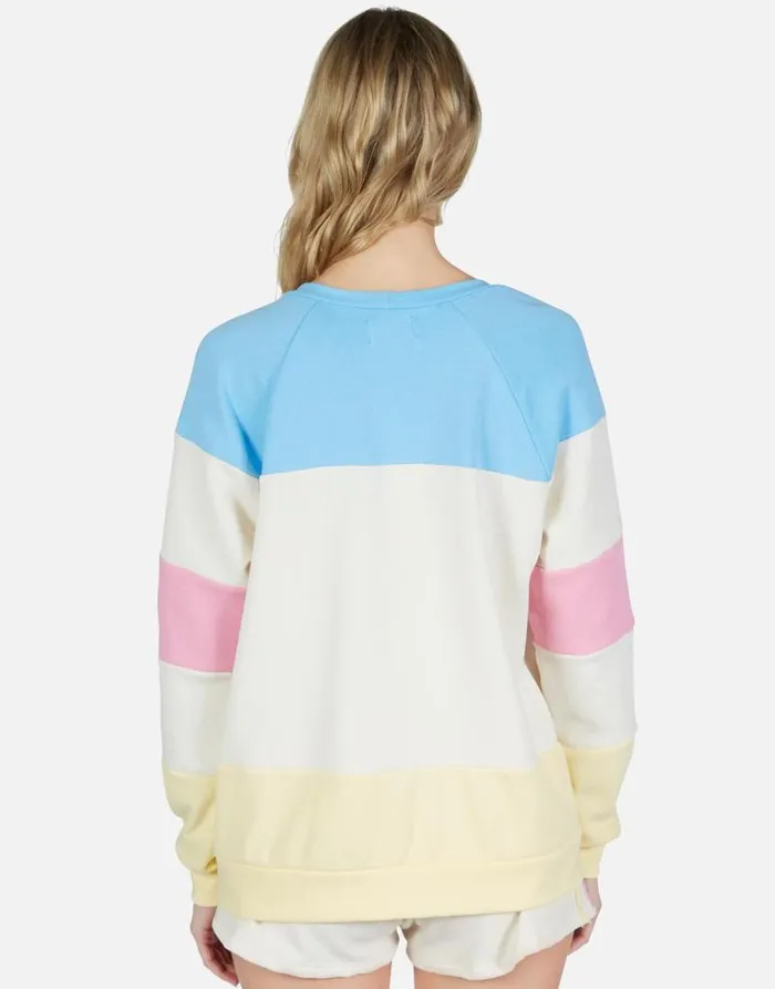 Erica Striped Bull Ivory Lace Multi Women Lauren Moshi Long Sleeve