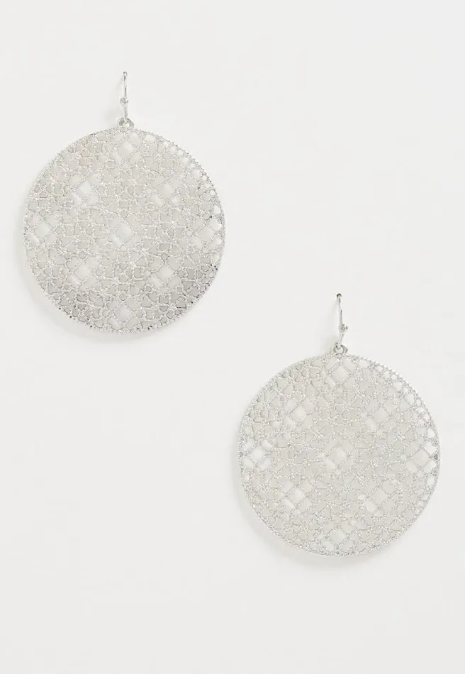 Etched Medallion Drop Earrings Women Maurices Jewelry