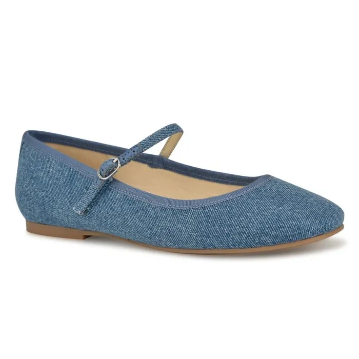 Ewind Mary Jane Ballet Flats Denim Women Nine West Flats Ewind Mary Jane Ballet Flats Denim Women Nine West Flats