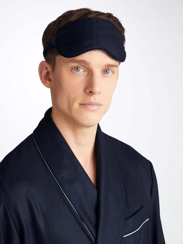 Eye Masks MenWomen Derek Rose Eye Mask Duke Cashmere Navy