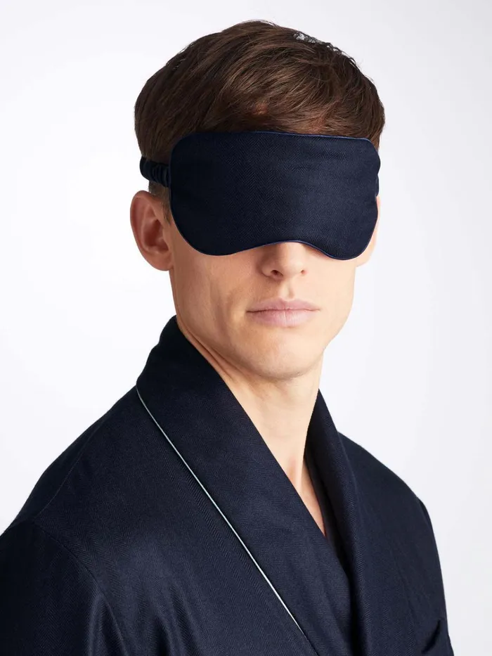 Eye Masks MenWomen Derek Rose Eye Mask Duke Cashmere Navy