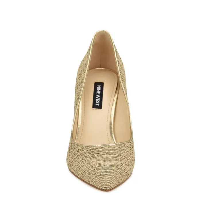 Ezra Pointy Toe Pumps Naturalgold Raffia Women Nine West Heels Ezra Pointy Toe Pumps Naturalgold Raffia Women Nine West Heels