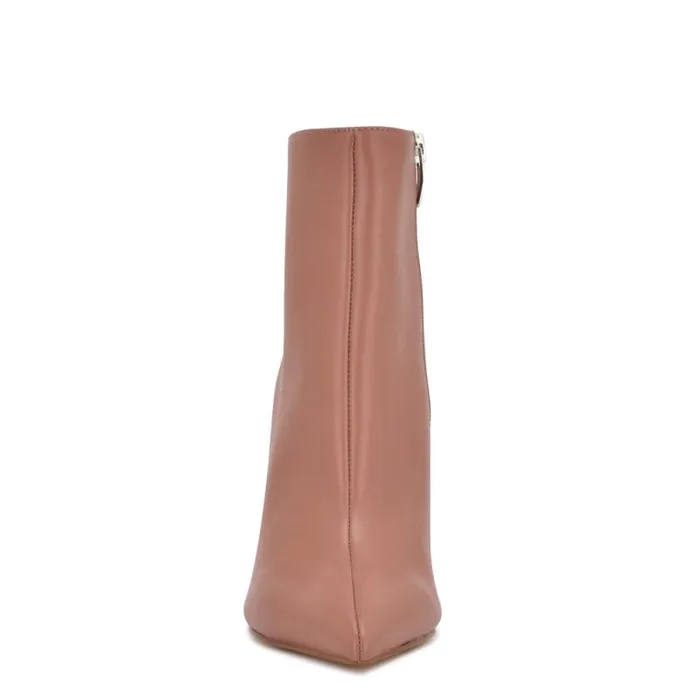 Farrah Dress Booties Dark Natural Leather Women Nine West Boots and Booties Farrah Dress Booties Dark Natural Leather Women Nine West Boots and Booties